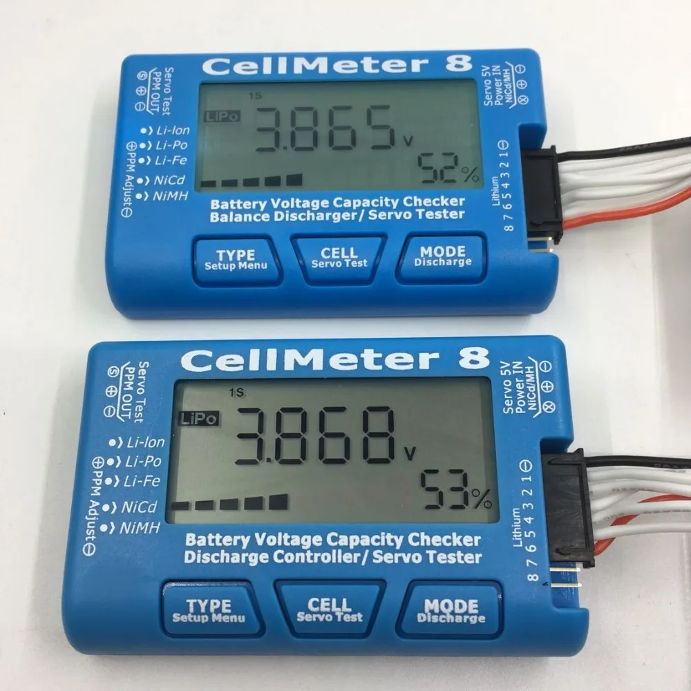 AOK CellMeter 8 без фонового освещения или разрядки Многофункциональный цифровой