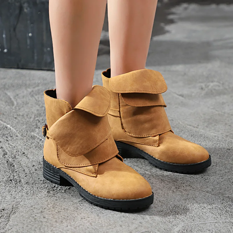 Women Shoes New Ankle Boots fashion Casual Ladies Slip On Autumn Leather zapatos mujer UPE250 | Обувь