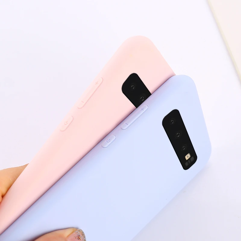 Силиконовые Карамельный цвет чехол для samsung Galaxy A10 A20 A30 A40 A50 A70 A60 чехол для samsung S10 плюс S10e 5g Мягкая обложка чехол
