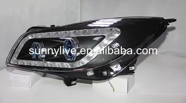 2009-2013 год для Buick для Regal Opel LED Ангельские глазки Фары для автомобиля JC