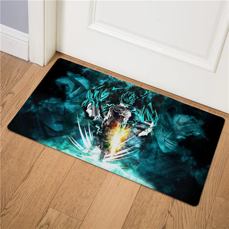 Мультфильм Аниме Saiyan принт дверной Коврик входная дверь из ПВХ Коврик Кожаный напольный Коврик нескользящий кухонный ковер легко чистить ковер Коврик - Цвет: 5