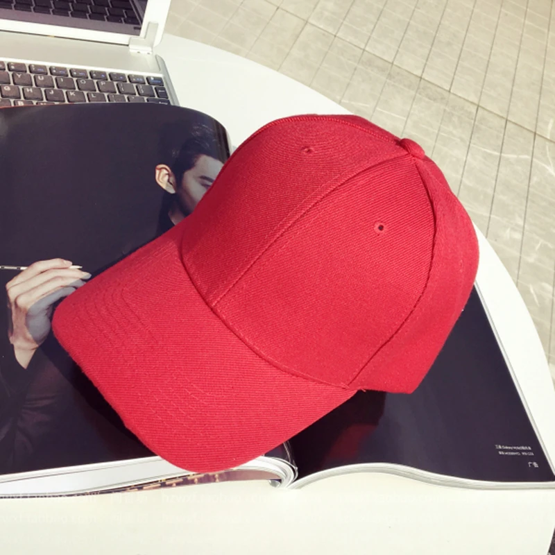 Бейсбольные кепки для женщин одноцветная Солнцезащитная регулируемая Женская