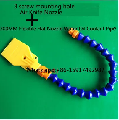 

1/4" PT Flexible Flat Nozzle Water Oil Coolant Pipe and air knife Nozzle,wind jet Plastic Blowing Nozzle
