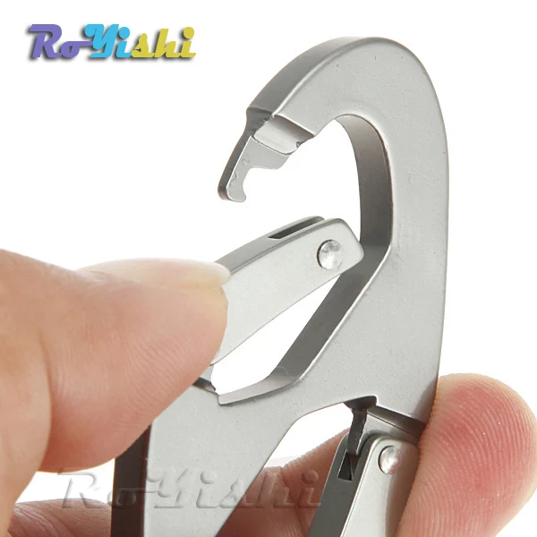 100 шт./упак. 8-образный алюминиевый карабин с защелкой на крючке серый брелок для