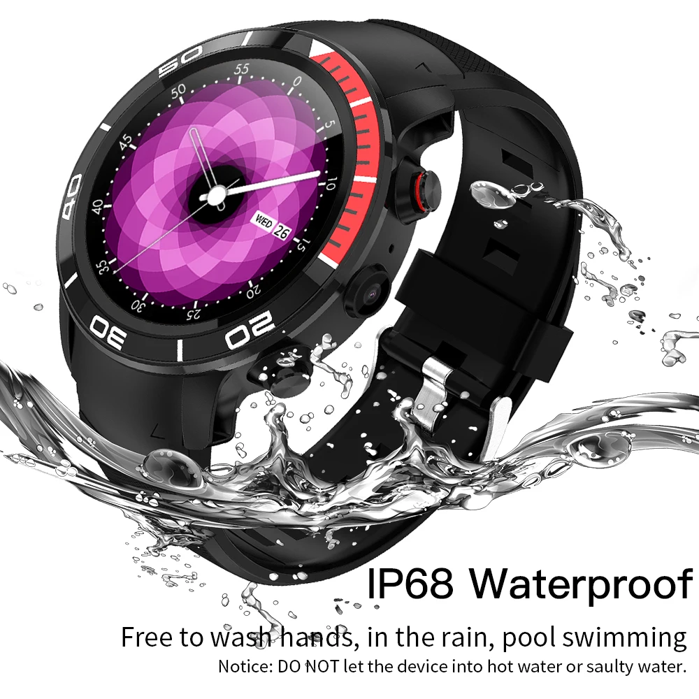 Смарт-часы H8 4G с Bluetooth вызовом Android 7 1 OS GPS телефон четырехъядерный 28 ГГц ГБ 16 Ip68