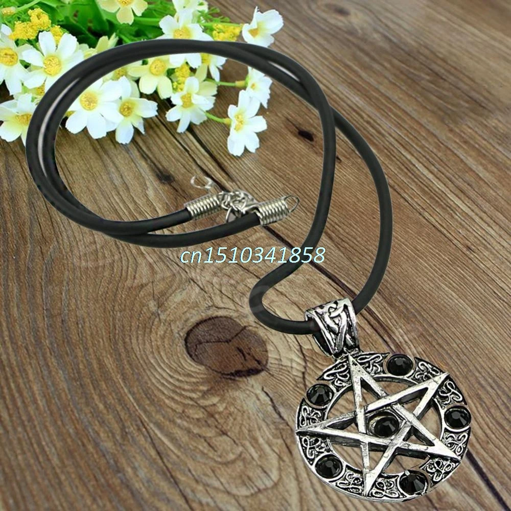 1 шт. Новая мода инвертирующий пентаграмма звезда Оловянный кулон косплей