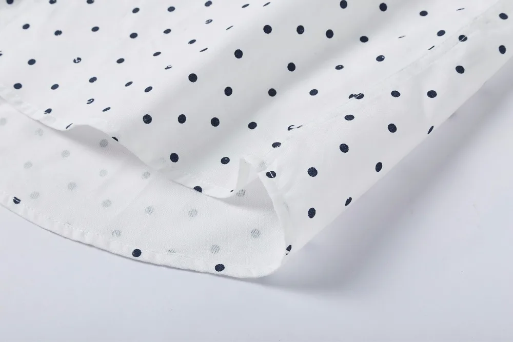 Человек Рубашка с длинным рукавом в горошек белая рубашка Slim Fit 2017 Новый дизайн