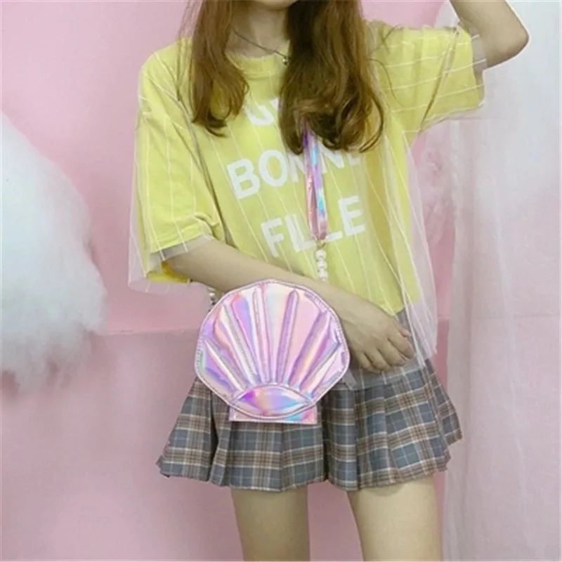 Молочный медведь модный дизайн mew лазерная Милая оболочка сумка на плечо клатч