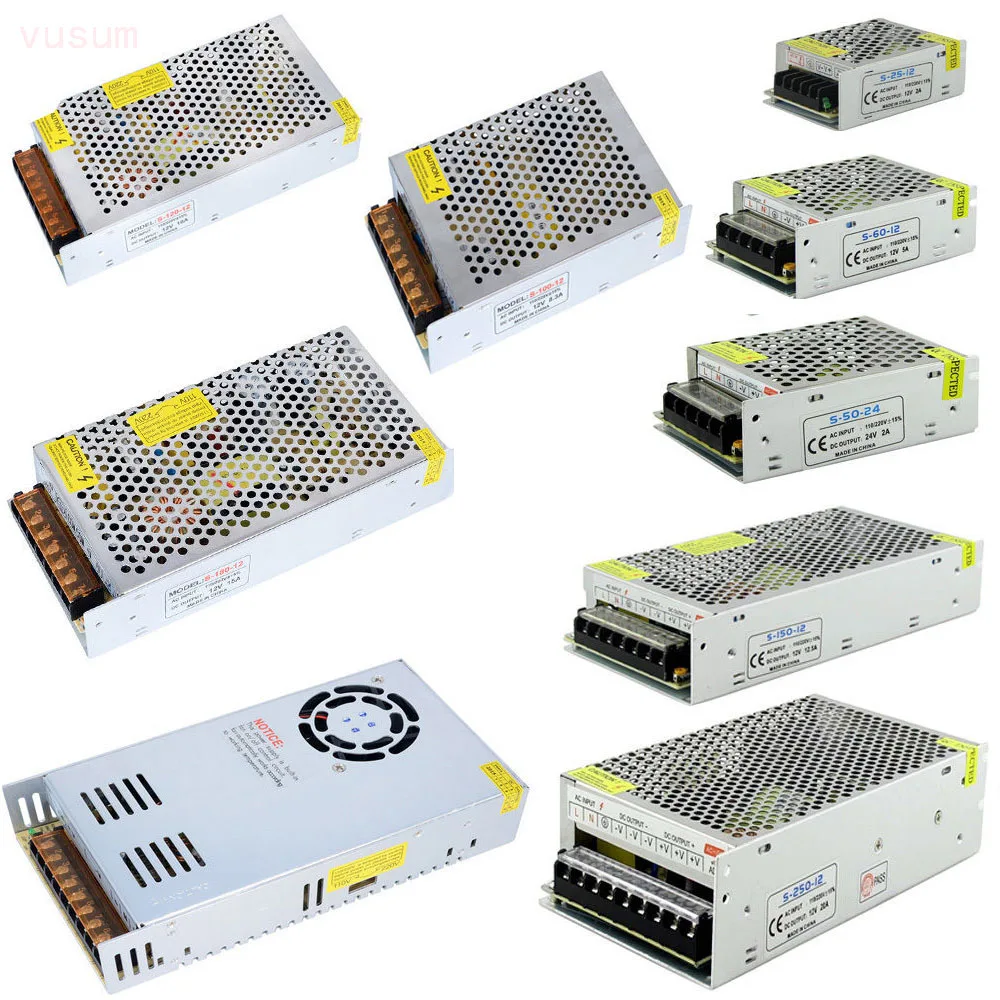 Светодиодный трансформатор 12 В 24 Вт 36 60 100 120 180 240 360 480 Вт|transformator for led|lighting transformersled