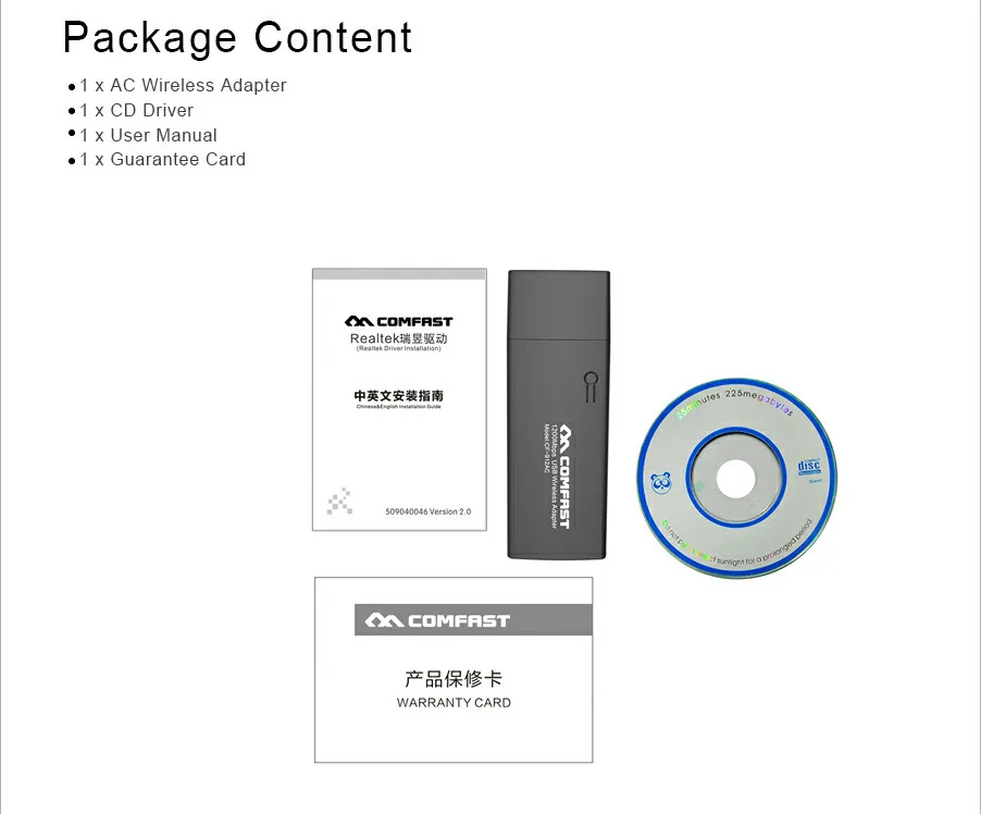 COMFAST 600M& 1200M& 1750Mbps USB WiFi адаптер 2,4G 5GHz WiFi Антенна ПК мини беспроводная компьютерная сетевая карта приемник Wi-Fi роутер