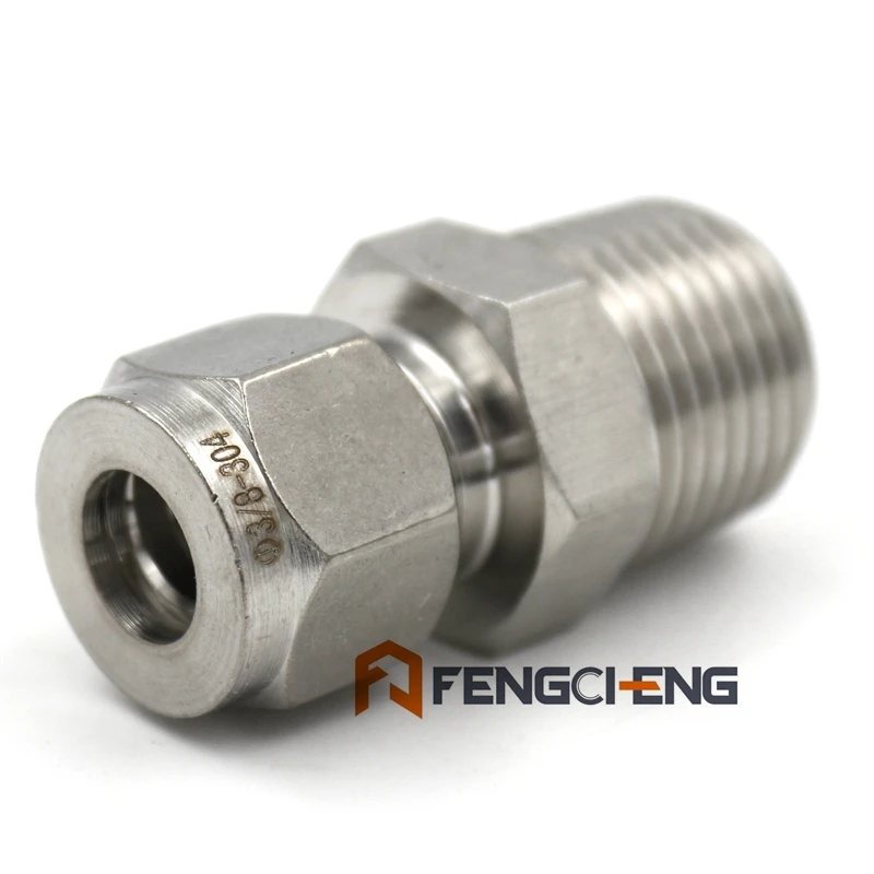 3/8 &quotКОМПРЕССИОННЫЙ x 1/2&quot Мужской NPT SUS304 трубный Компрессионный фитинг оптом и в