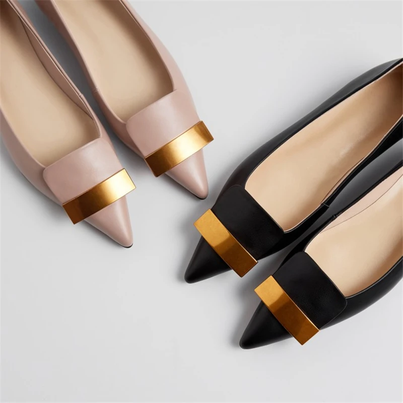 MSSTOR/обувь на плоской подошве с металлическими украшениями Модная повседневная