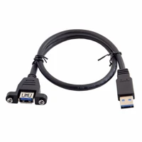 jimier cy cable super speed usb 3 0 panel mount cable female to male a m f extension cable 0 5m