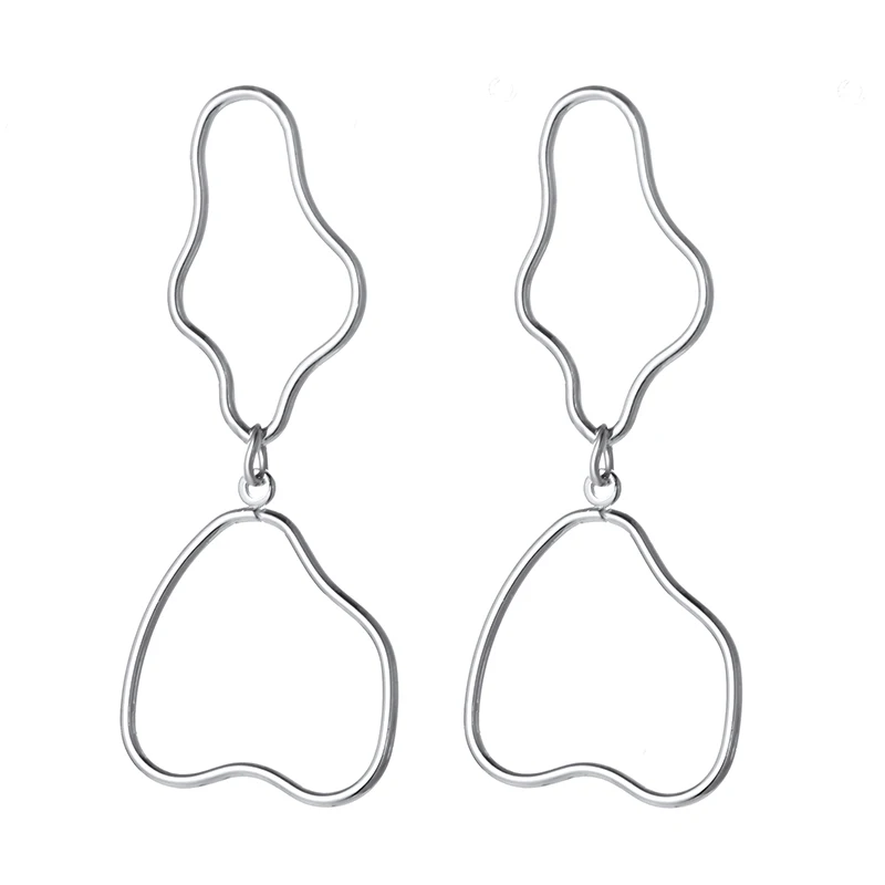 Женские серьги подвески серебряные и золотые в Корейском стиле