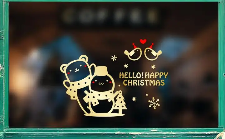 Рождественская наклейка на окна для пожилых людей украшения в виде снежинок и