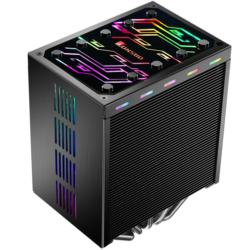 Jonsbo CR-401 кулер для процессора, 5 тепловых трубок, боковой вентилятор из чистой меди, радиатор для процессора, 12 см, светильник, эффект