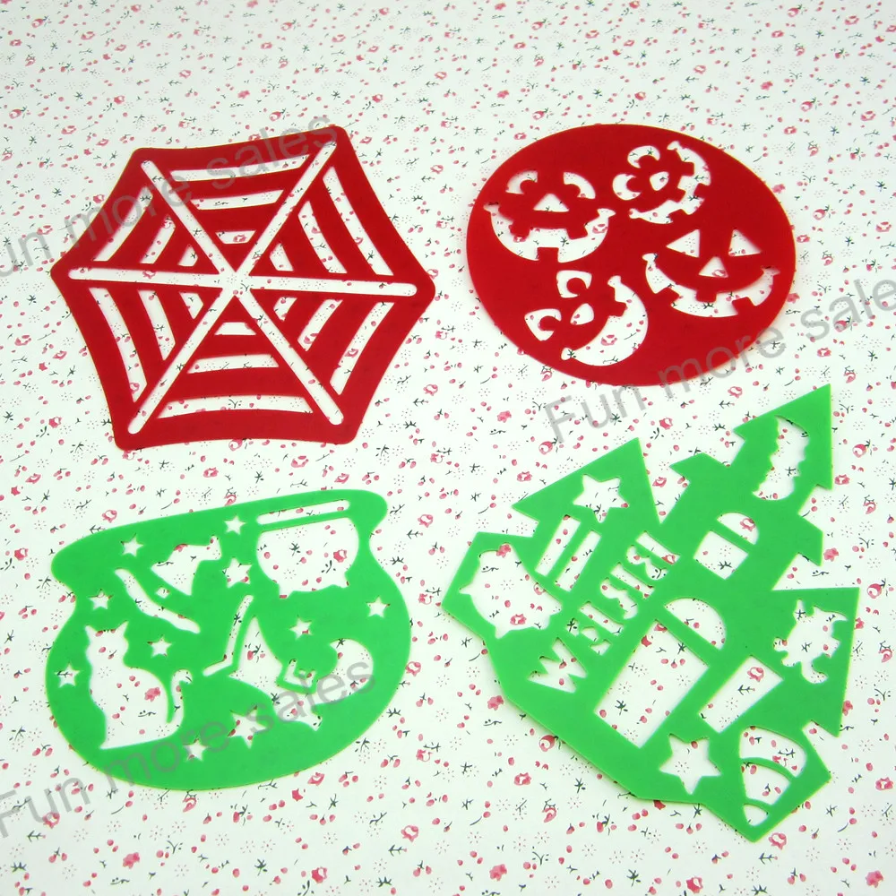 Трафареты 12 видов для детей шаблоны рисования пластиковые доски на Хэллоуин DIY