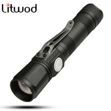 Litwod Z201509 светодиодный фонарик 4000 люмен XML T6 масштабируемый Micro usb