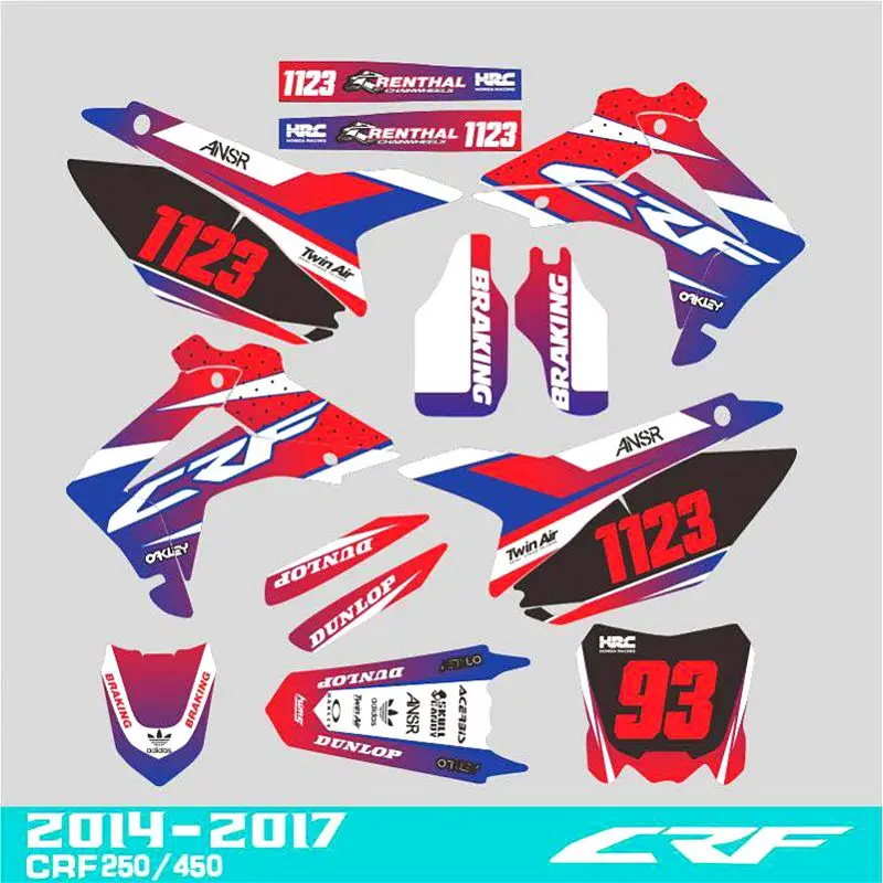 Наклейка на Мотокросс CRF250 2014 2016 и amp CRF450R CRF450 13 16 CRF 250 250R 450 450R|Наклейки стикеры| |