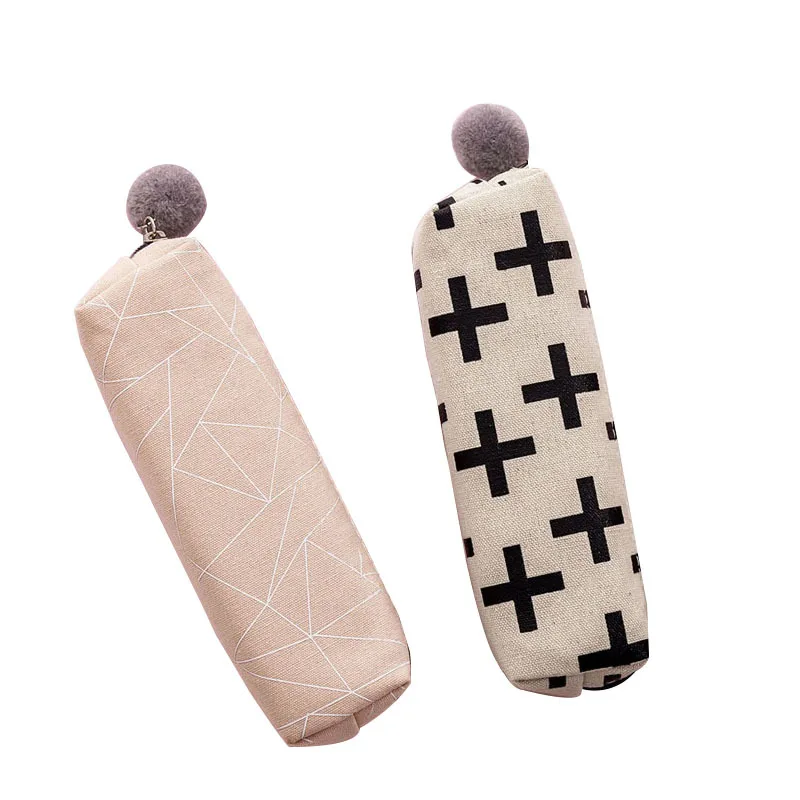 Креативный плюшевый чехол карандаш Kawaii Trousse Stylo парусиновая Сумочка для ручек