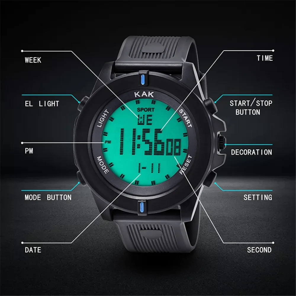 Часы наручные F41 Мужские Цифровые спортивные модные водонепроницаемые