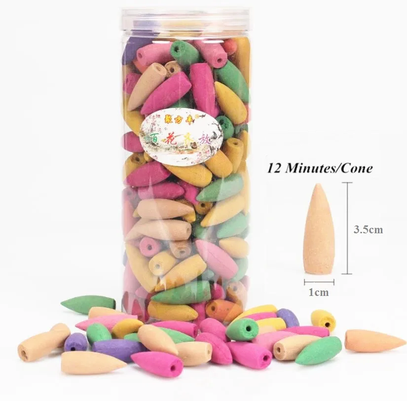 160pcs Large Cones Голова слона Бог Ганеша фиолетовый песок лотоса типа обратного потока благовония горелка с Буддой статуя Таиланд индийский+ 20 бесплатных конусов - Цвет: 160pcs Large Cones