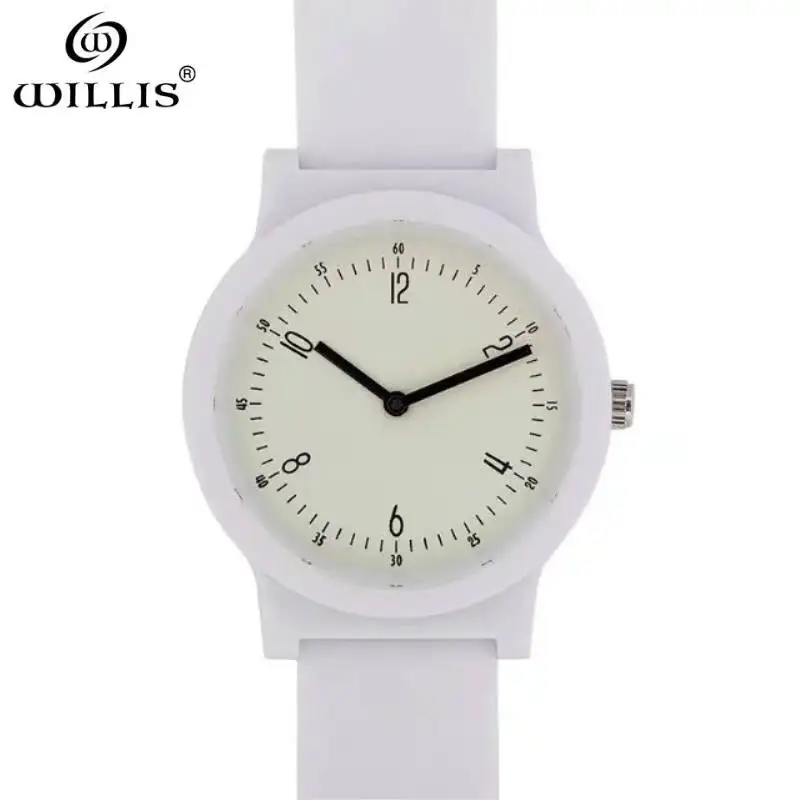 WILLIS женские часы люксовый бренд силиконовые водонепроницаемые Серебристые Часы