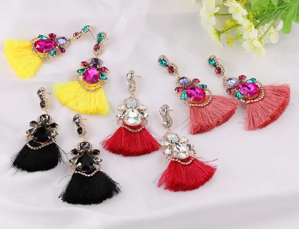 Женские серьги с кисточками F1073 Модные Винтажные | Серьги-подвески