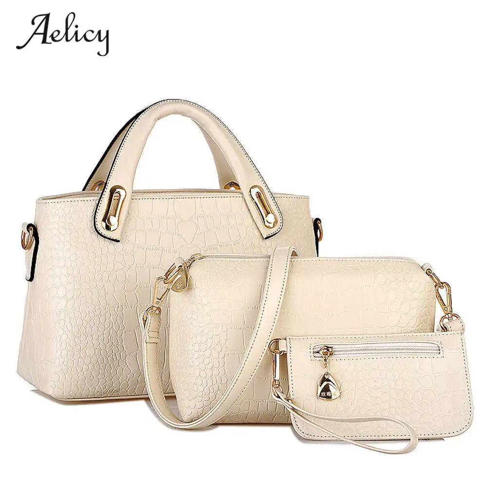 Aelicy, 3 комплекта, женская сумка, сумки на плечо, сумка-тоут, кошелек, кожа, для девушек, бренд, сумка-мессенджер, роскошные сумки, женская дизайнерская сумка на плечо