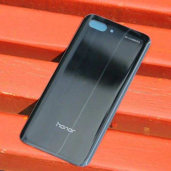 Black Huawei, аккумулятор, стеклянная задняя крышка для huawei Honor 10, 5,84 дюйма, задняя крышка, защитный чехол для телефона - Цвет: Black