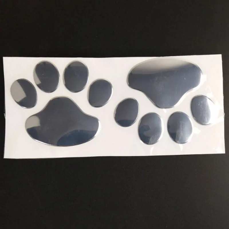 

1 пара 3D наклеек со следами кота и панды, собачья лапа, автомобильная наклейка с принтом медведя, наклейки для авто, аксессуары для мотоциклов