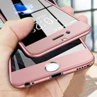 360 градусов телефонные чехлы для iPhone 6 7 8 Plus чехол с полным покрытием из закаленного стекла Чехлы для iPhone 5 5S 6 6s 7 8 x оболочка