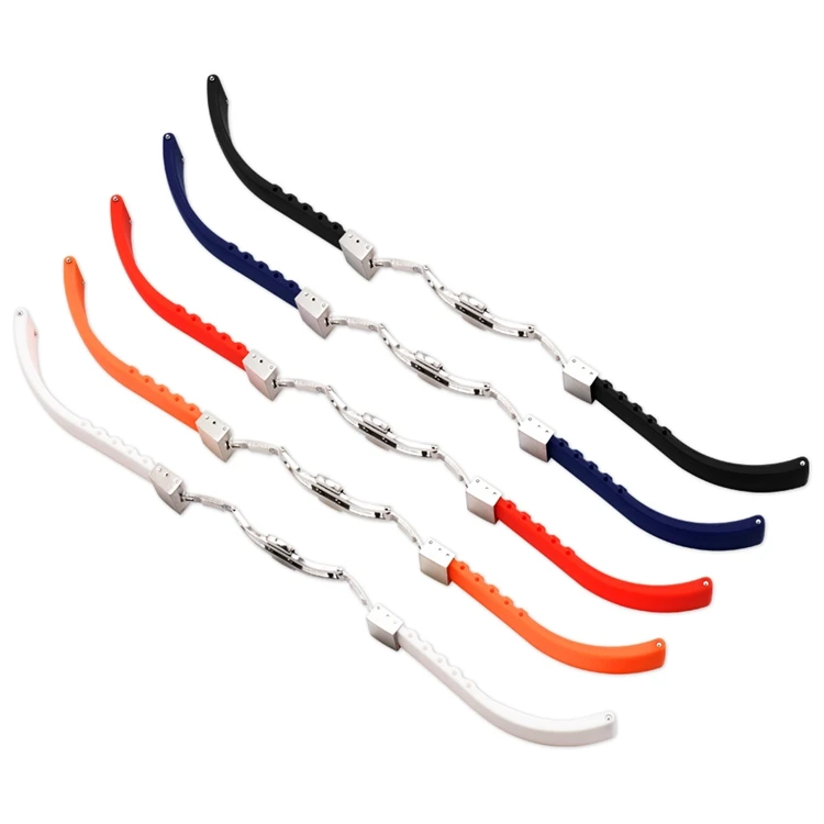 14mm 16mm 18mm 20mm 22mm Silicone Strap Folding Buckle for Samsung Galaxy Watch Gear Quick Release Rubber Bracelet Strap Band