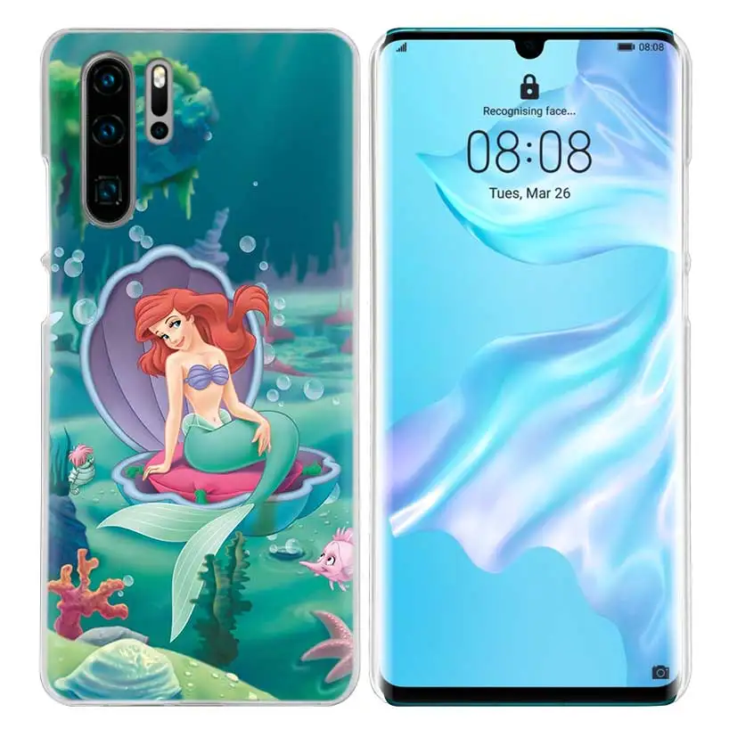Маленький чехол с русалкой для huawei P20 P30 P Smart Nova 4 3i P10 P9 P8 mate 10 20 lite Pro Mini жесткий чехол для телефона из ПК