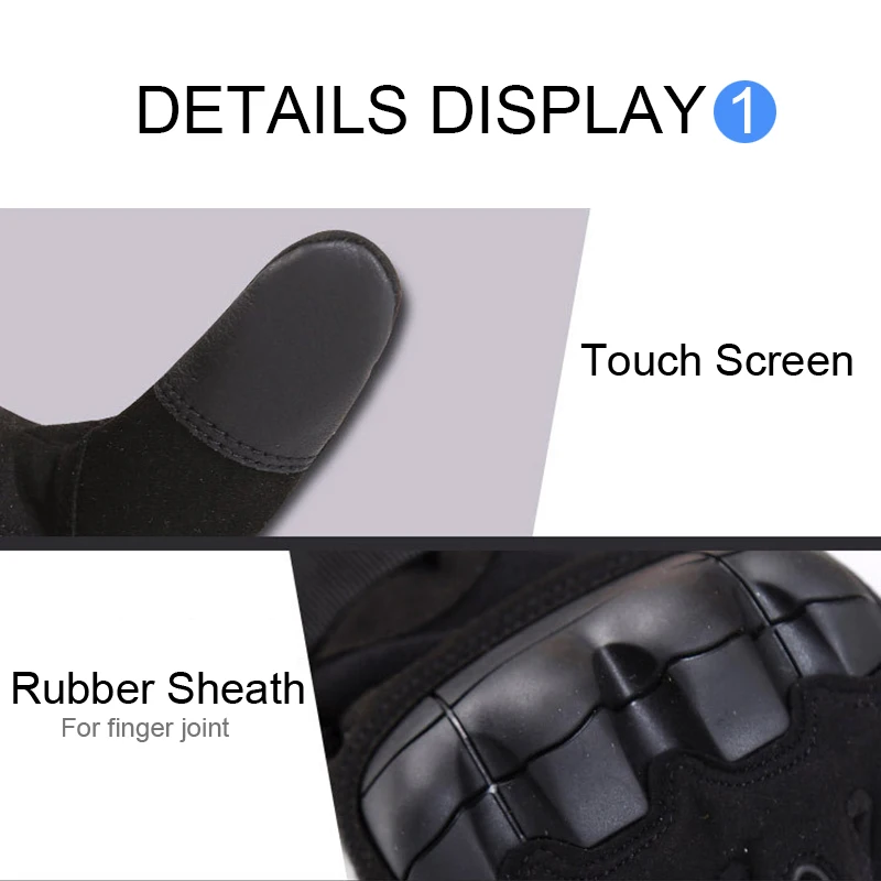 Сенсорный экран военно тактические резиновая Жесткий Костяшки Полный палец