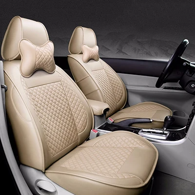 Beige no pillow XWSN чехлы для сидений автомобиля на заказ для kia ceed kia rio 3 spectra kia sportage 3 picanto cerato rio k2 защита автомобильных сидений - Название цвета: Beige no pillow