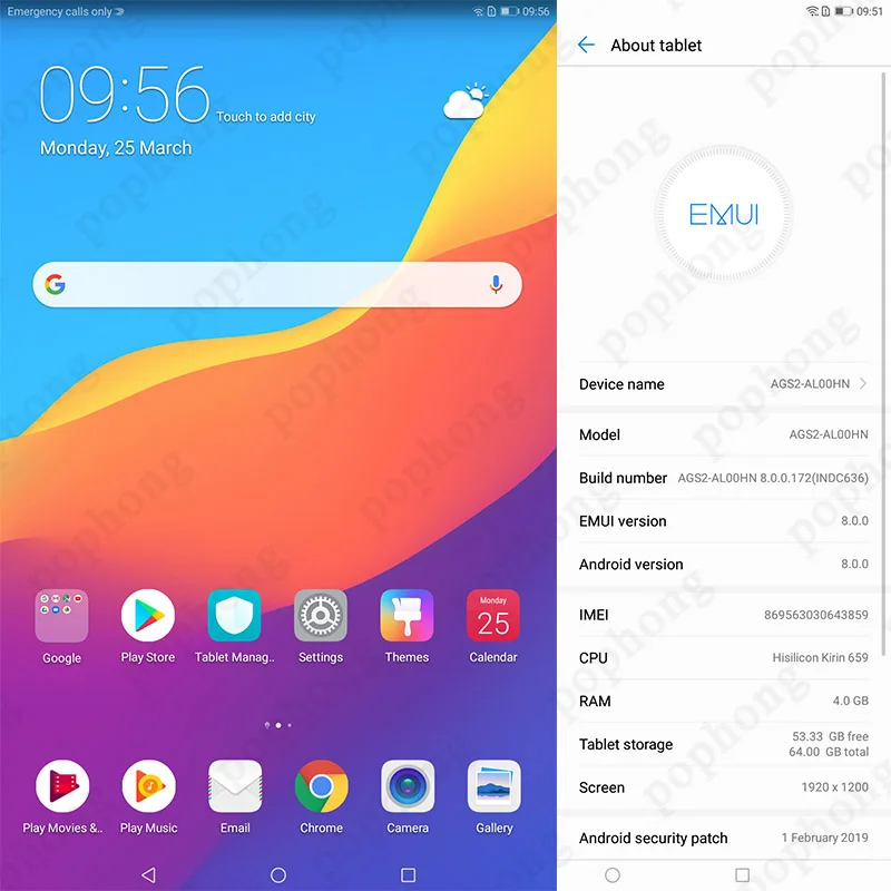 huawei honor MediaPad T5 10,1 дюймов 1080p Full HD ips Kirin 659 Восьмиядерный Android 8,0 honor Tablet 5 разблокировка отпечатков пальцев