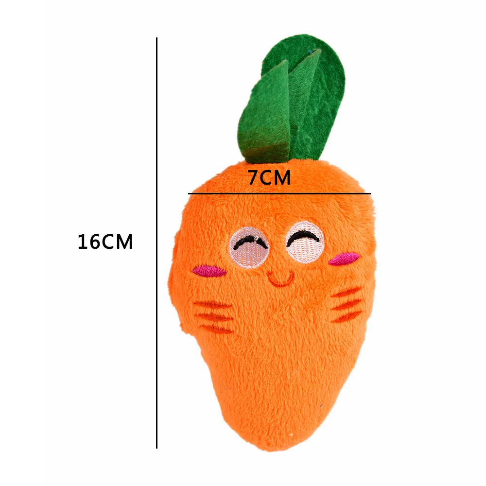 Carrot Игрушка-пончик из хлопка для домашних животных, милый маленький щенок, игрушка для жевания, кряканье, собачьи жевательные игрушки-пончики, мопс - Цвет: Carrot