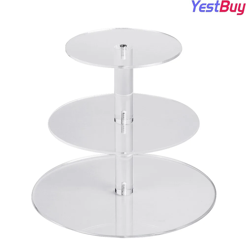 YestBuy 3-уровневая круглая подставка для свадебной вечеринки с изображением дерева