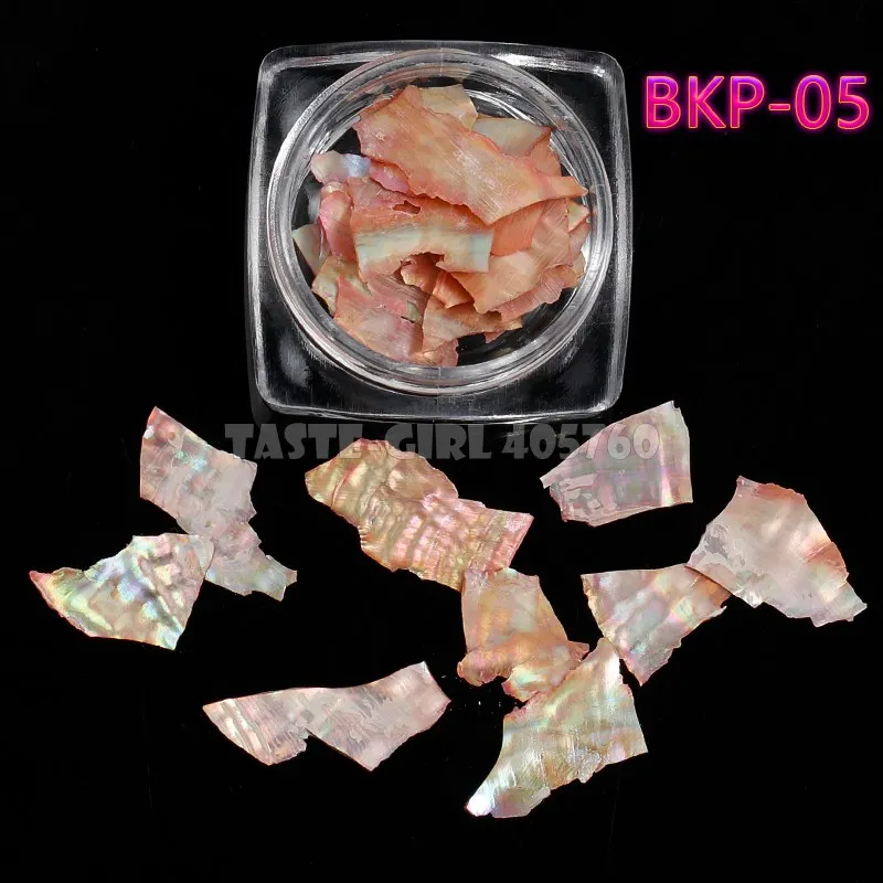 BKP05 1 баночка красочные 3D нерегулярные Абалон натуральный морской оболочки осколки текстуры Блестки для нейл Арта(искусство украшения ногтей) наклейка ломтик DIY Советы - Цвет: BKP05