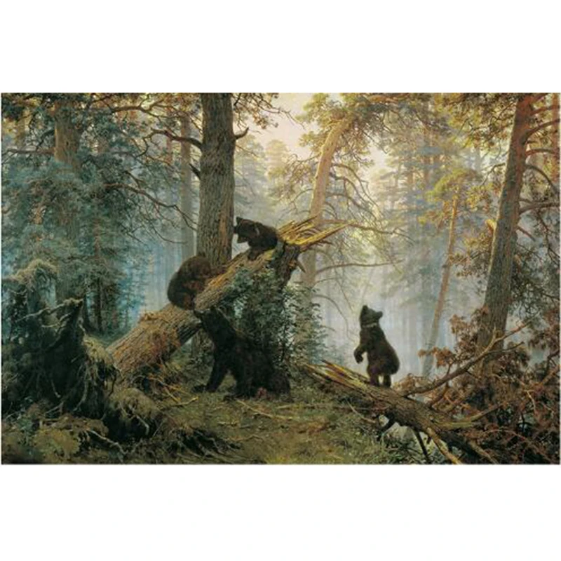 Фото DIY Diamond Craft Painting Full Drill 5D Embroidery Morning In A Pine Forest Wall Arts Decor DA087 Дом и сад DIY Diamond Craft Painting Full Drill 5D Embroidery Morning In A Pine Forest Wall Arts Decor DA087 Дом и сад