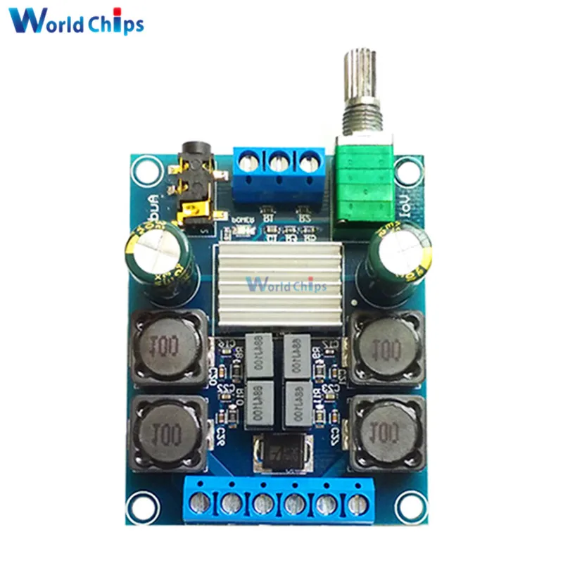 

50Wx2 TPA3116D2 Dual Channel DC 4.5-27V Digital Power Amplifier Board Two Channel Stereo High Efficiency
