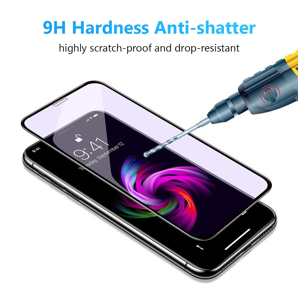 TIEGEM Full Cover Protective Glass For iPhone 6 glass 7 8 6s Plus Tempered X Screen Protector | Мобильные телефоны и