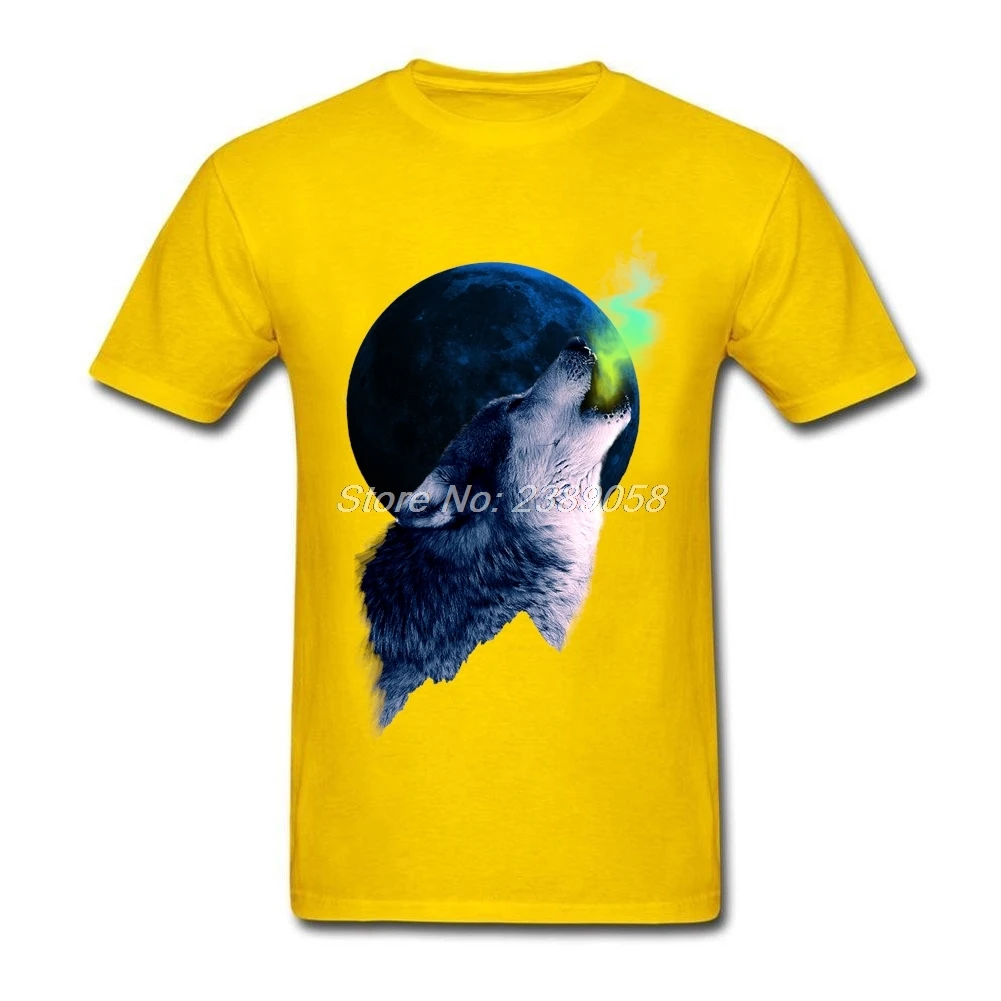 Мужская футболка с коротким рукавом в стиле ретро 3D принтом волка роскошная Camisetas