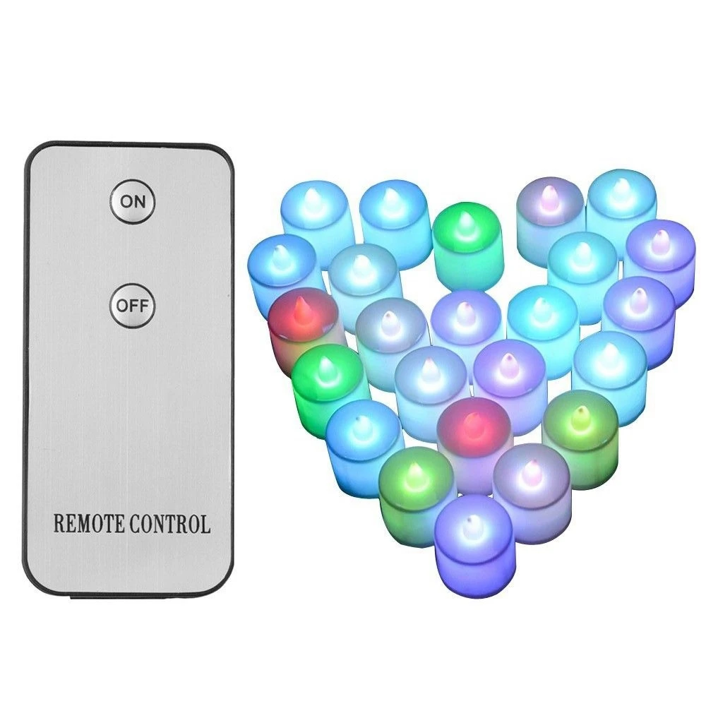 Романтичные светодиодные Чайные свечи 12 шт. беспламенные мерцающие праздничные