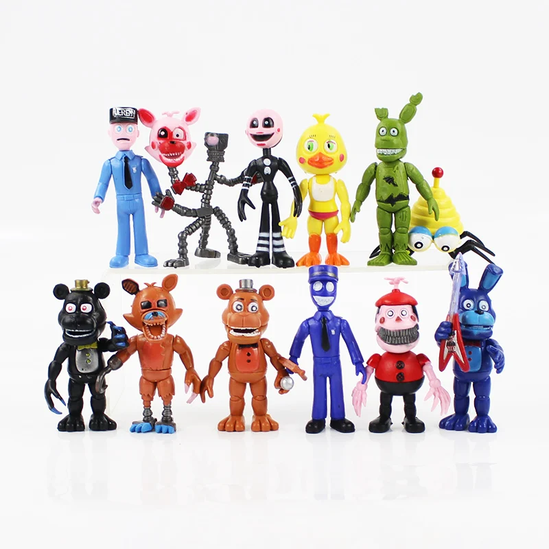 13 шт./лот 9 см ПВХ экшн фигурки с подарочной сумкой Fazbear Foxy куклы игрушки|Игровые и