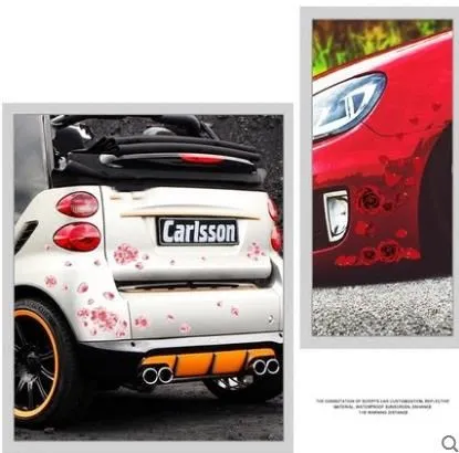 Тело тянуть цветок передний и задний бампер крышка наклейки на автомобиль