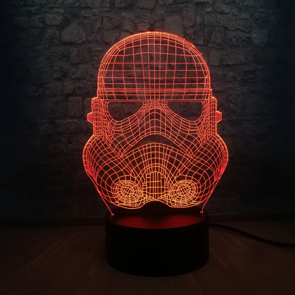 3D светодиодный светильник Звездные войны вентиляторы подарки USB лампа RGB 7 цветов