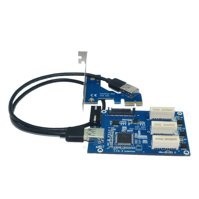 PCI Express до 3 Mini PCI-Express порты Riser Card Mini-ITX к внешним pci-e Слот карт адаптера для Bitcoin Miner |
