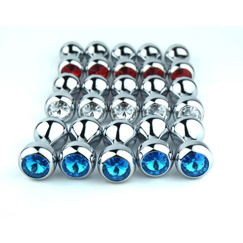 Small Size Cute Metal Gold Jewelled Butt Plug Crystal Anal Booty Bead Sex Toys for Women Men Gay |